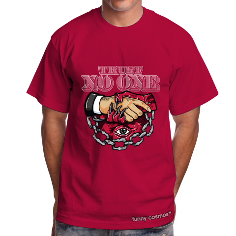 Air Jordan 1 Homage to Home Matching Sneaker Tshirt Trust No One Eye Red and White Jordan Tshirt