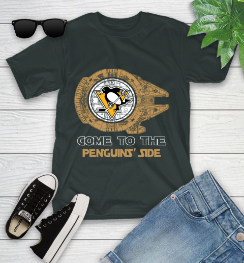 NHL Come To The Pittsburgh Penguins Wars Hockey Sports Youth T-Shirt 6