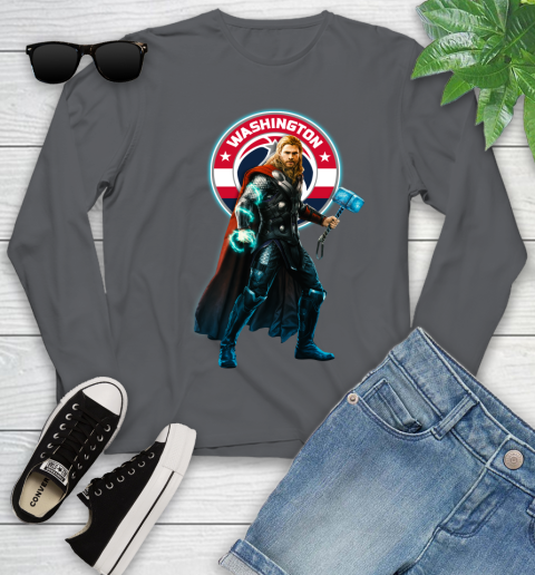 NBA Thor Avengers Endgame Basketball Washington Wizards Youth Long Sleeve 8