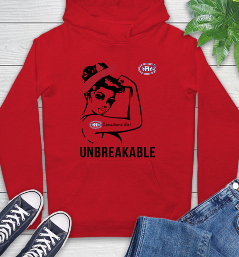 NHL Montreal Canadiens Girl Unbreakable Hockey Sports Hoodie 8