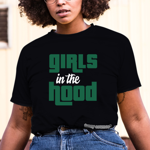 Jordan 1 Pine Green Matching Sneaker Tshirt For Woman For Girl Girls in the Hood Black Jordan Shirt