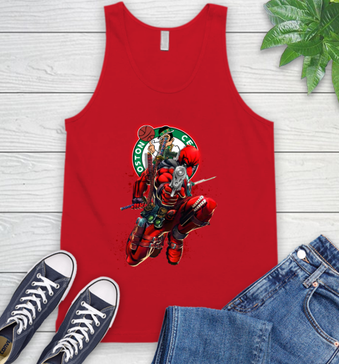 NBA Deadpool Marvel Comics Sports Basketball Boston Celtics Tank Top 6