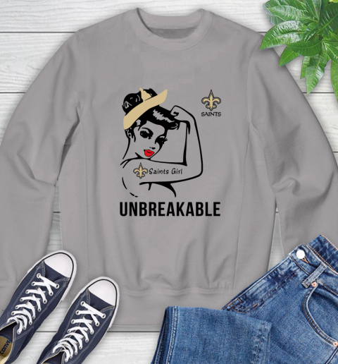 NFL New Orleans Saints Girl Unbreakable Football Sports Sweatshirt 3