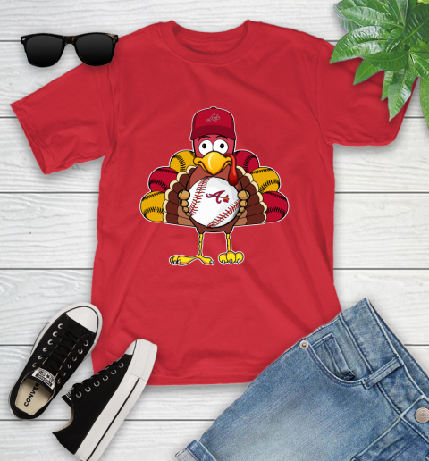 Atlanta Braves Turkey thanksgiving Youth T-Shirt 10