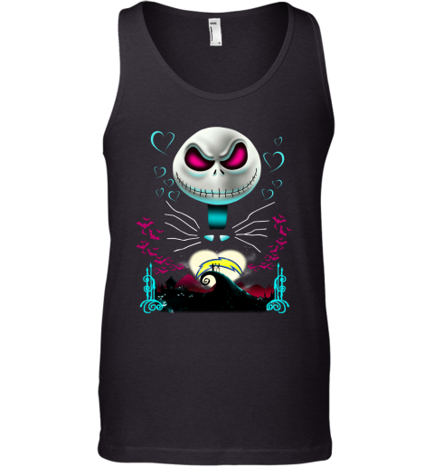 NFL Los Angeles Chargers Jack Skellington Sally The Nightmare Before Christmas Football LMxWZE77WvR unisex tank 17 95 151514 front black