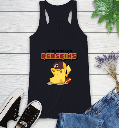 NFL Pikachu Football Washington Redskins Racerback Tank 10