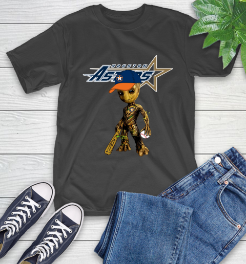 MLB Houston Astros Groot Guardians Of The Galaxy Baseball T-Shirt 2