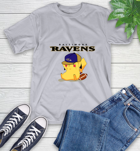 NFL Pikachu Football Sports Baltimore Ravens T-Shirt 6