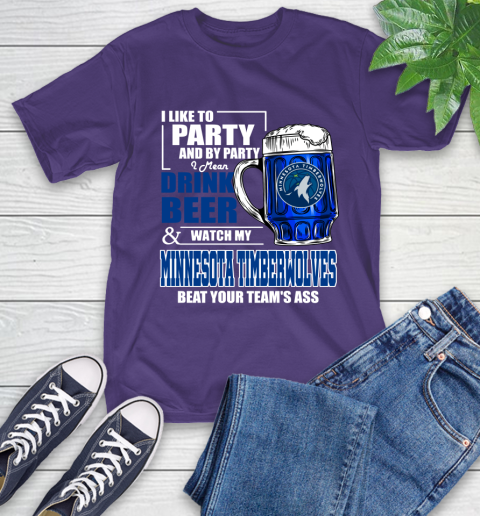 NBA Drink Beer and Watch My Minnesota Timberwolves Beat Your Team's Ass Basketball T-Shirt 5