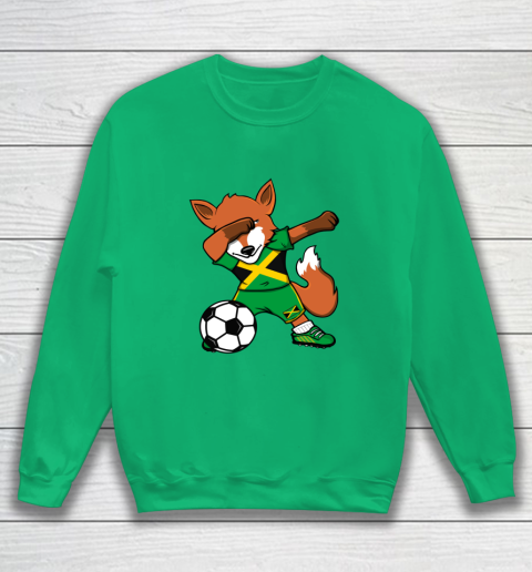 Dabbing Fox Jamaica Soccer Fans Jersey Jamaican Football Fan Sweatshirt 6