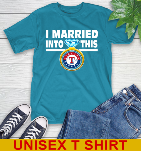 Texas Rangers MLB Baseball I Married Into This My Team Sports T-Shirt 9