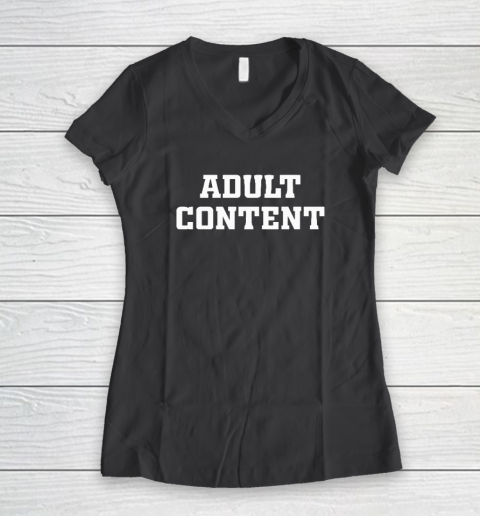 Pedro Pascal Adult Content Women's V-Neck T-Shirt 4