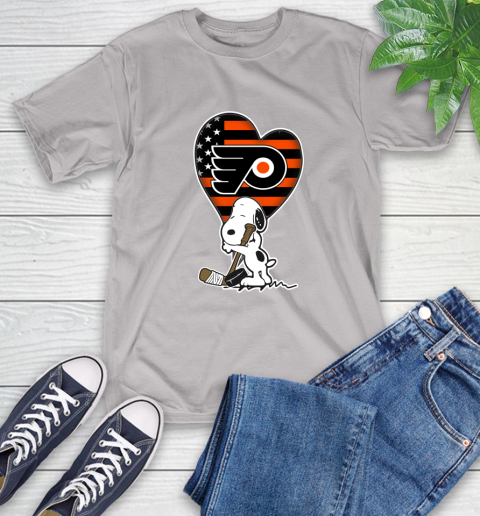 Philadelphia Flyers NHL Hockey The Peanuts Movie Adorable Snoopy T-Shirt 12