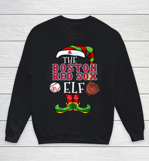 Boston Red Sox Christmas ELF Funny MLB Youth Sweatshirt