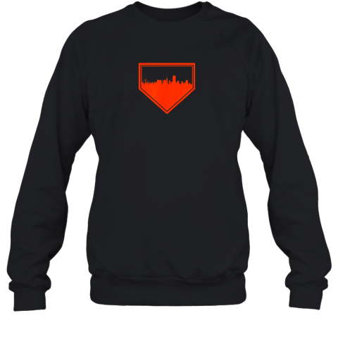 San Francisco Baseball Home Plate Vintage SF Skyline Sweatshirt
