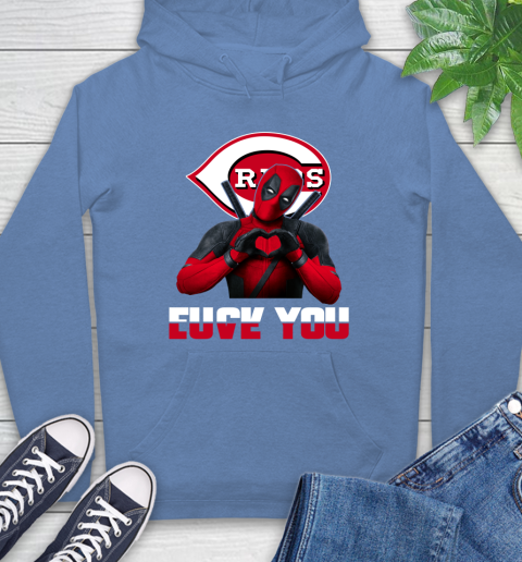 MLB Cincinnati Reds Deadpool Love You Fuck You Baseball Sports Hoodie 11