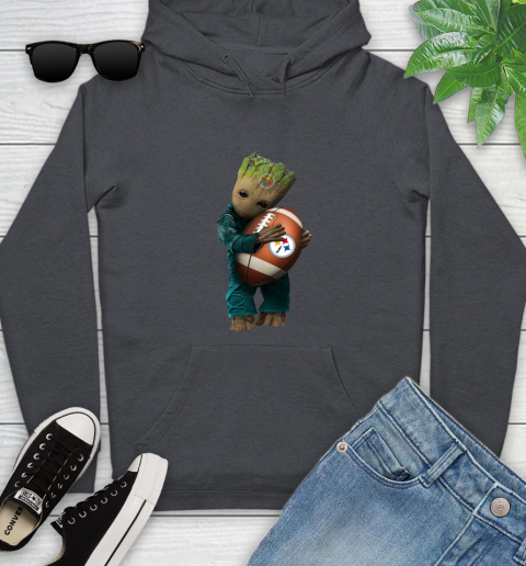 NFL Groot Guardians Of The Galaxy Football Sports Pittsburgh Steelers Youth Hoodie 8