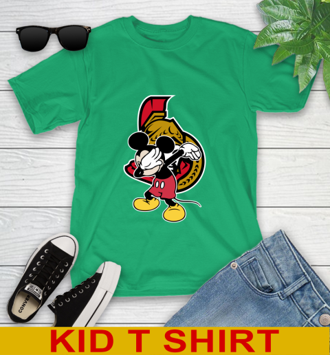 Ottawa Senators NHL Hockey Dabbing Mickey Disney Sports Youth T-Shirt 6