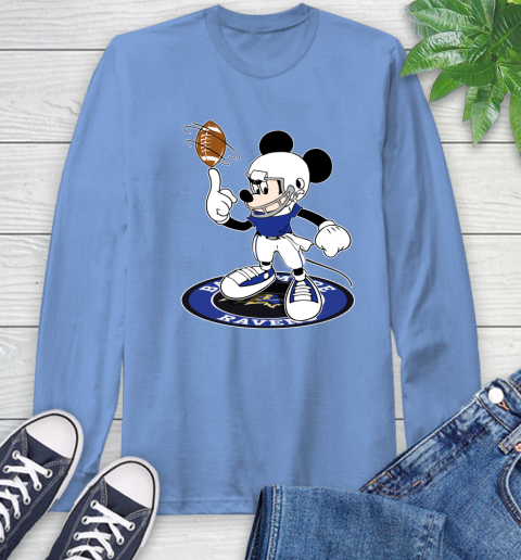 NFL Football Baltimore Ravens Cheerful Mickey Disney Shirt Long Sleeve T-Shirt 12