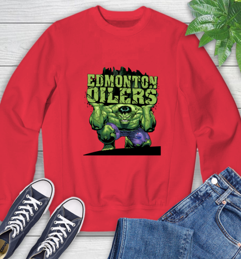 Edmonton Oilers NHL Hockey Incredible Hulk Marvel Avengers Sports Sweatshirt 10
