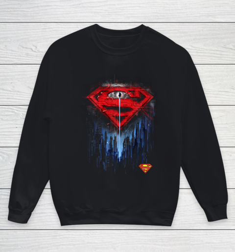 DC Fandome Superman Skyline Logo Youth Sweatshirt