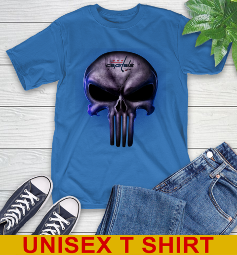 Washington Capitals NHL Hockey Punisher Skull Sports T-Shirt 11