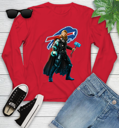 NFL Thor Avengers Endgame Football Buffalo Bills Youth Long Sleeve 11