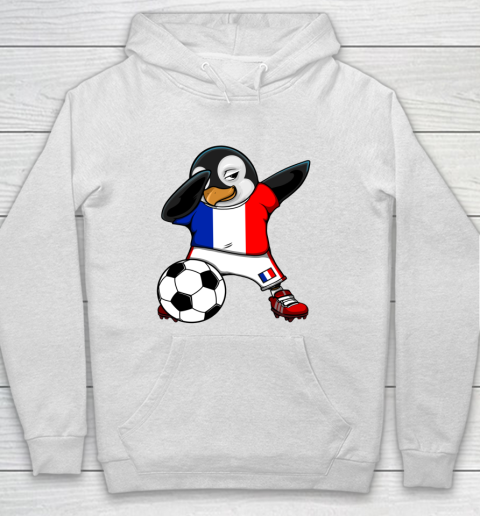 Dabbing Penguin France Soccer Fans Jersey Football Lovers Hoodie