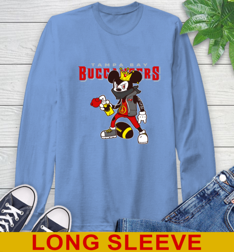 Tampa Bay Buccaneers NFL Football Mickey Peace Sign Sports Long Sleeve T-Shirt 11