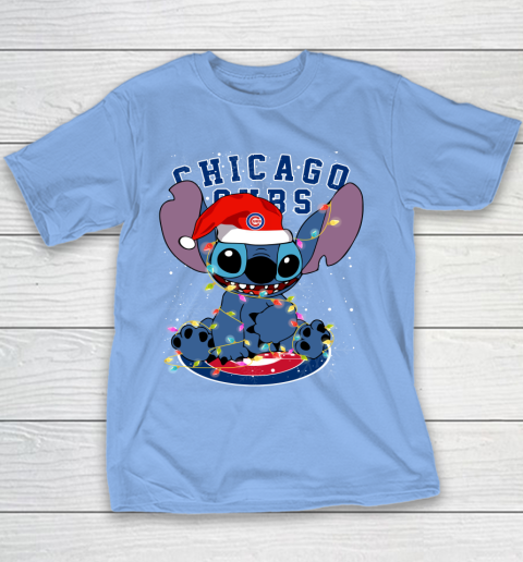 Chicago Cubs MLB noel stitch Baseball Christmas Youth T-Shirt 7