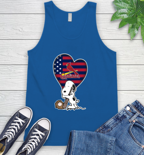 St.Louis Cardinals MLB Baseball The Peanuts Movie Adorable Snoopy Tank Top 5