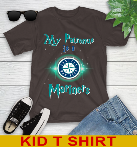 MLB Baseball Harry Potter My Patronus Is A Seattle Mariners Youth T-Shirt 6