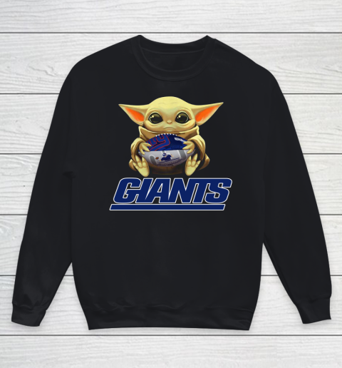 NFL Football New York Giants Baby Yoda Star Wars Youth Sweatshirt