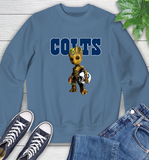 Indianapolis Colts NFL Football Groot Marvel Guardians Of The Galaxy Sweatshirt 7