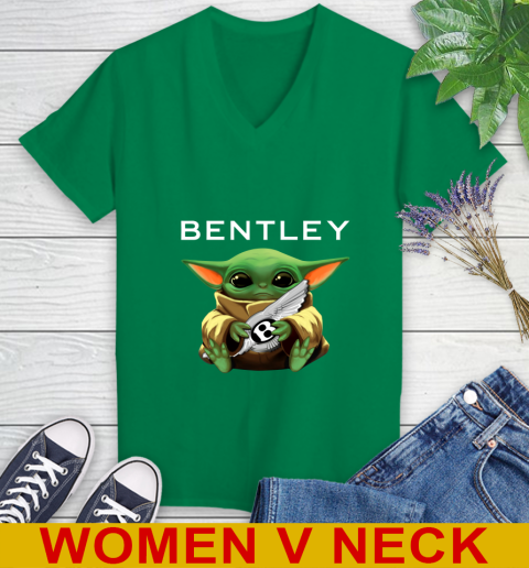 Star Wars Baby Yoda Hugs Bentley Car Shirt 77