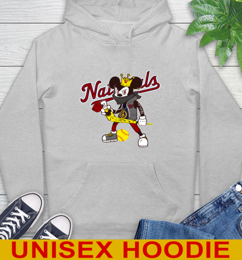 Washington Nationals MLB Baseball Mickey Peace Sign Sports Hoodie 6