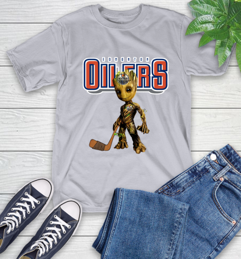 Edmonton Oilers NHL Hockey Groot Marvel Guardians Of The Galaxy T-Shirt 6