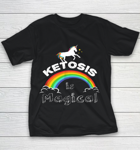 Keto T Shirt Ketosis is Magical Unicorn Youth T-Shirt