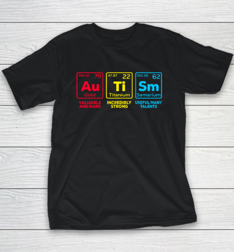 Autism Awareness Elements Periodic Table Youth T-Shirt