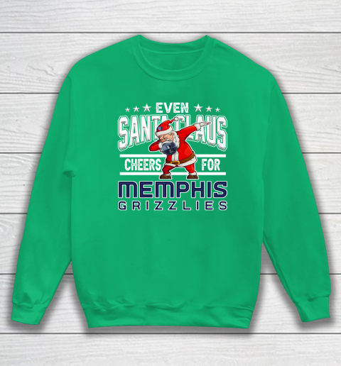 Memphis Grizzlies Even Santa Claus Cheers For Christmas NBA Sweatshirt 5