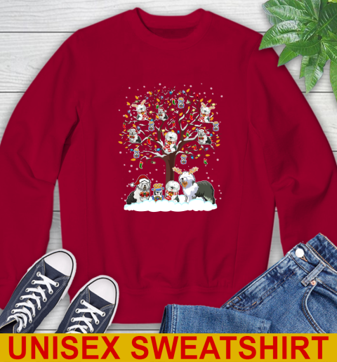 Old english Sheep dog dog pet lover light christmas tree shirt 33