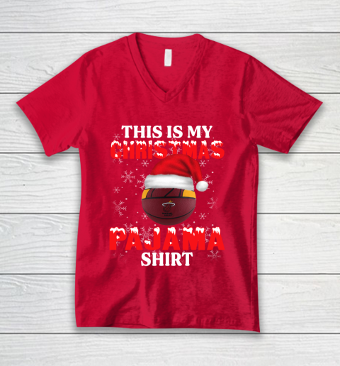Miami Heat This Is My Christmas Pajama Shirt NBA V-Neck T-Shirt 6