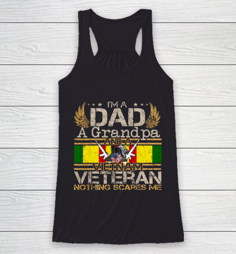 Vietnam War Veteran U S Army Retired Soldier Gift Mom Dad Racerback Tank