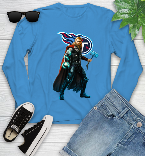 NFL Thor Avengers Endgame Football Tennessee Titans Youth Long Sleeve 7