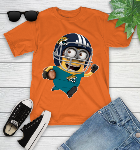NFL Jacksonville Jaguars Minions Disney Football Sports Youth T-Shirt 7