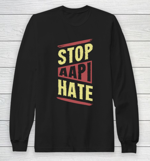 Stop AAPI Hate Cool Asian American Pride Art Style Long Sleeve T-Shirt