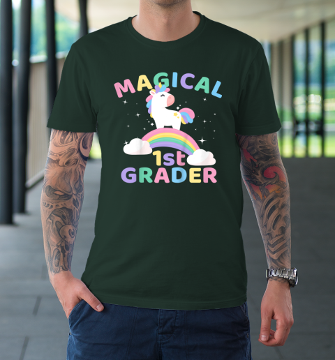Back To School 1st First Grade Magical Unicorn Rainbow T-Shirt 11