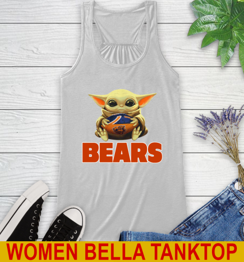 NFL Football Chicago Bears Baby Yoda Star Wars Shirt Racerback Tank