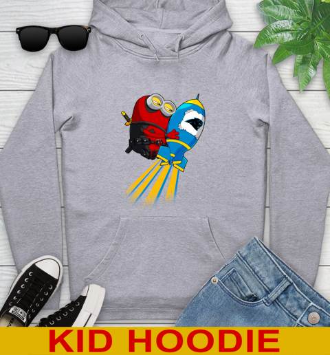 NFL Football Carolina Panthers Deadpool Minion Marvel Shirt Youth Hoodie 6