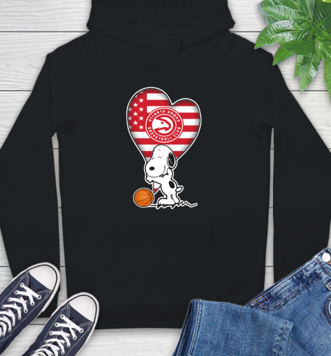 Atlanta Hawks NBA Basketball The Peanuts Movie Adorable Snoopy Hoodie 2